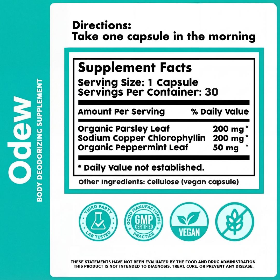 Odew™ Chlorophyll Pill - For Body Odor & Skin